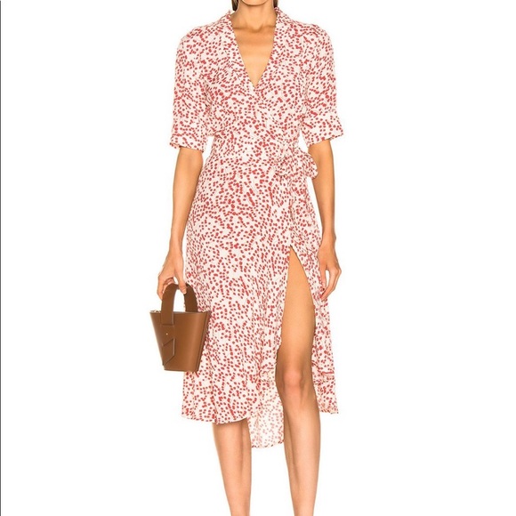 GANNI floral-print crepe wrap dress (S) - Picture 1 of 5